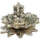 Ganesh Lotus Aluminium Incense Burner 6.5cm