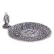 Buddha Head Round Aluminium Incense Burner 10cm