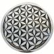 Flower of Life Round Aluminium Incense Burner 10.5cm