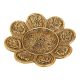 Turtle 8 Symbols Gold Aluminium Incense Burner - 10cm