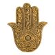 Hamsa Hand Gold Aluminium Incense Burner - 10cm X 13cm