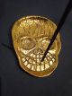 Skull Head Gold Aluminium Incense Burner - 11.5cm